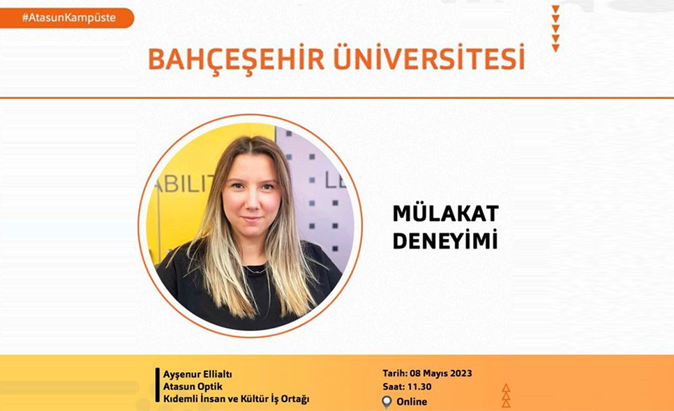 Optisyenlik Öğrencileri İçin Mülakat Deneyimi Semineri: Ayşenur Ellialtı ile Buluşma